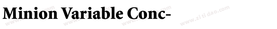 Minion Variable Conc字体转换
